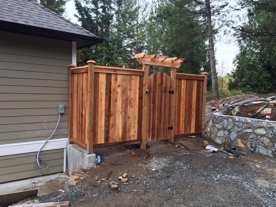 swinging wood gate installation