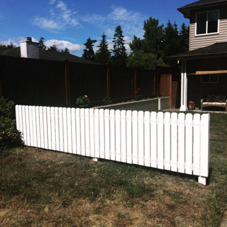 Clear ground with installed fence