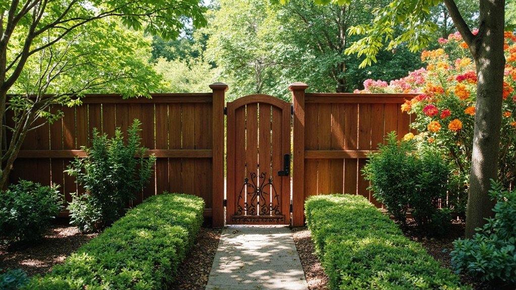 Different types of privacy fences including wood, vinyl, and chain link with privacy panels