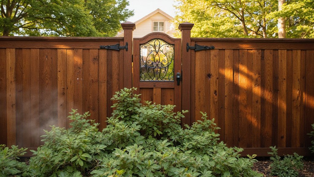 Privacy fence installed along property boundary to improve home security and block outside views