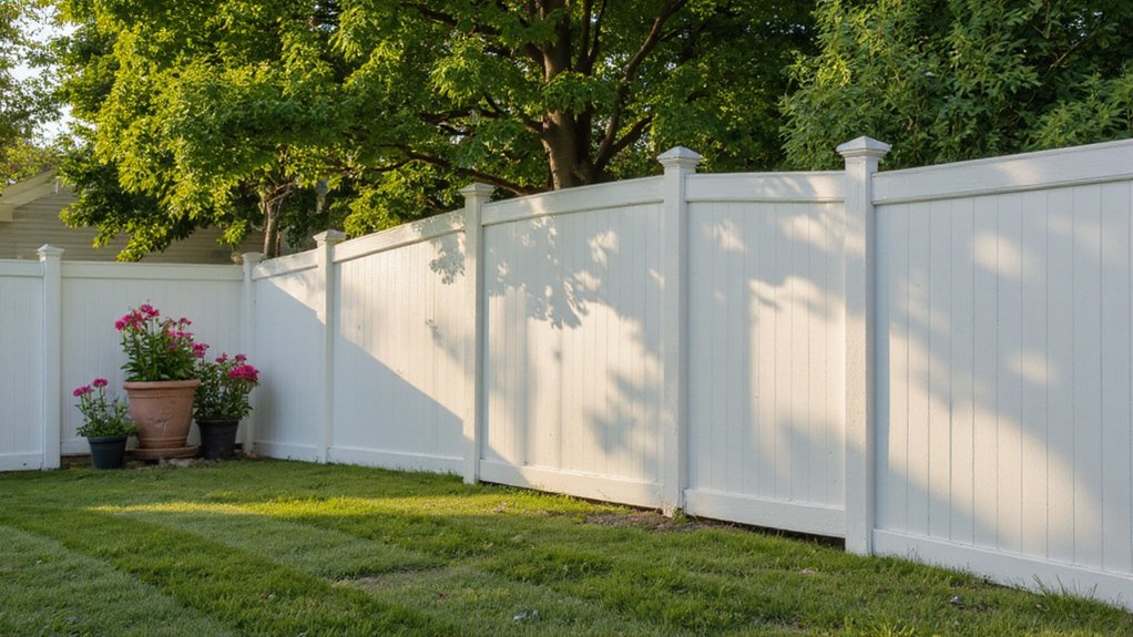 Vinyl privacy fence designed for low maintenance and long-term durability