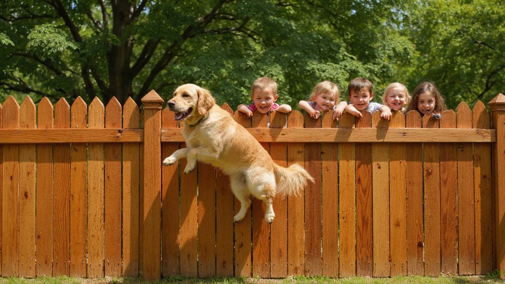 Wood fence adding privacy and visual appeal to a backyard