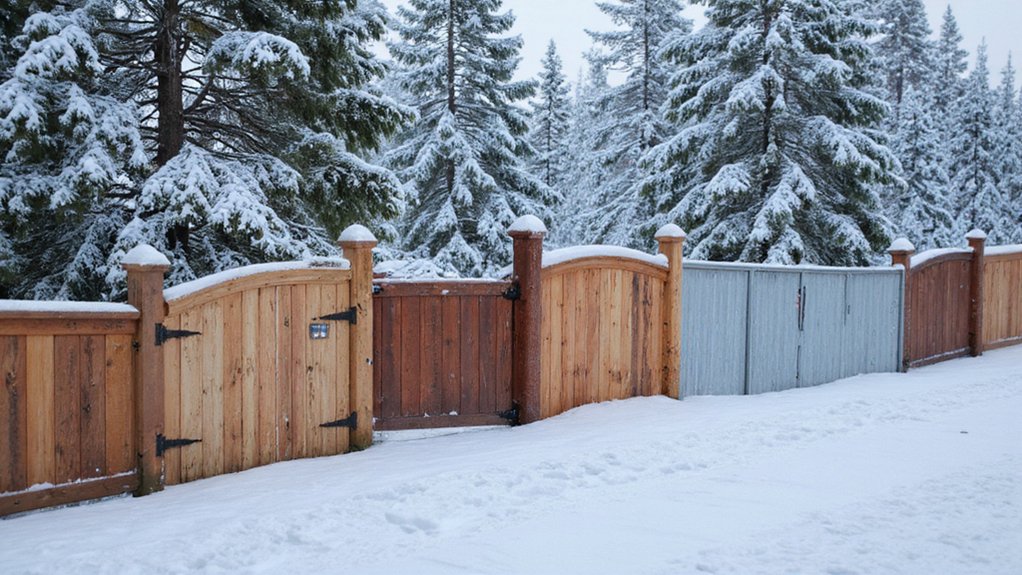 Comparison of fence materials for Canadian weather durability