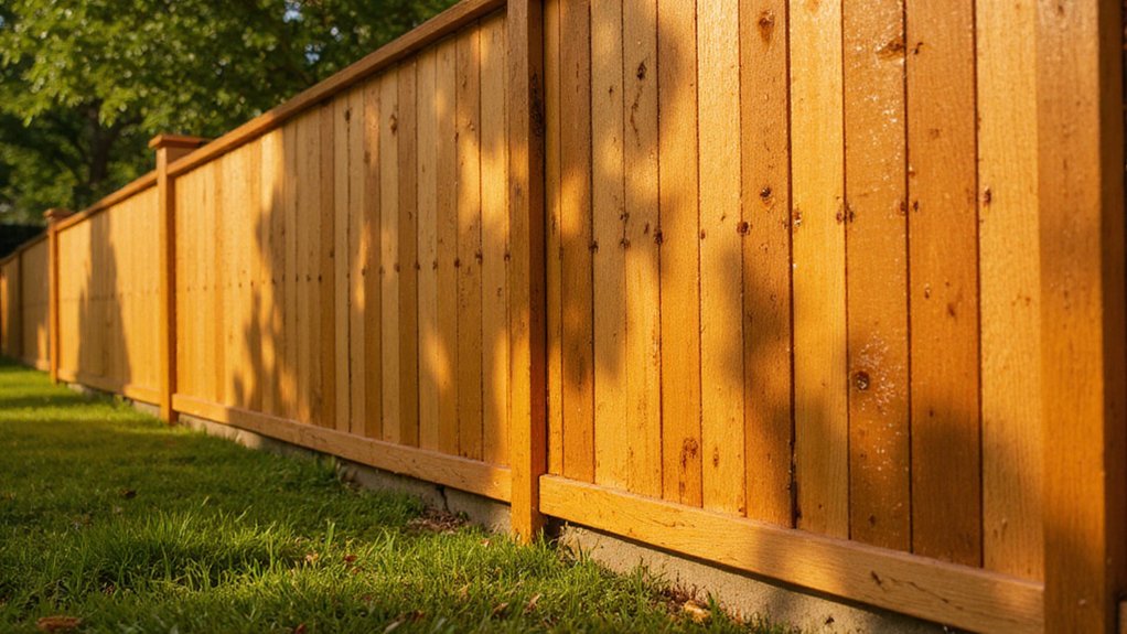 Cleaning a wood fence to remove dirt mildew and surface buildup