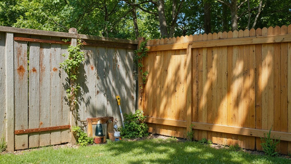 Well maintained residential fence showing proper upkeep for longer lifespan