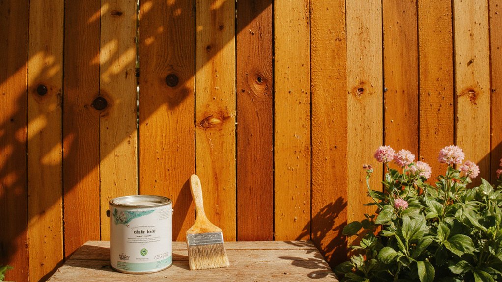 Resealing a wood fence to restore protection and color