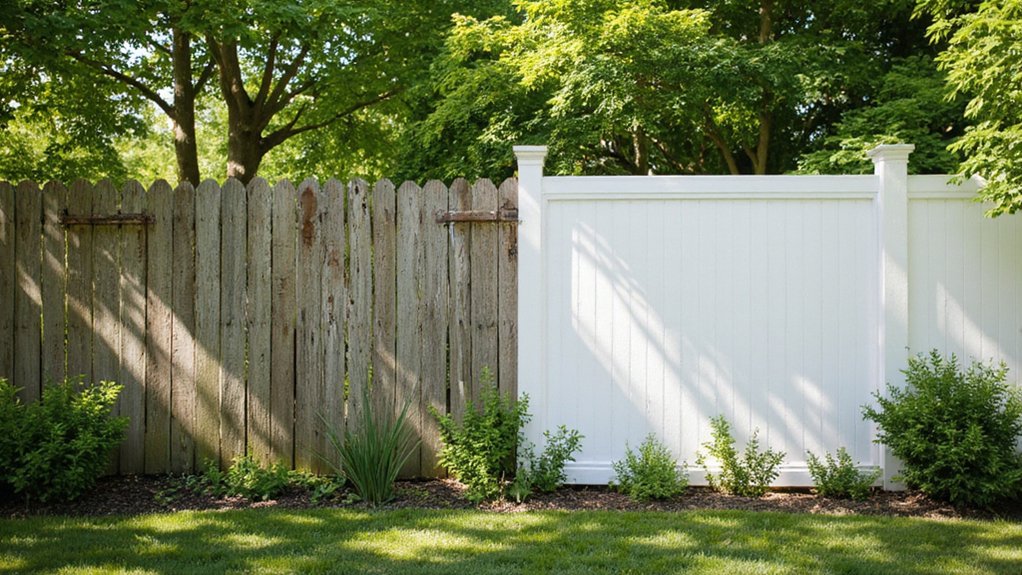 Attractive backyard fence improving curb appeal and overall home appearance