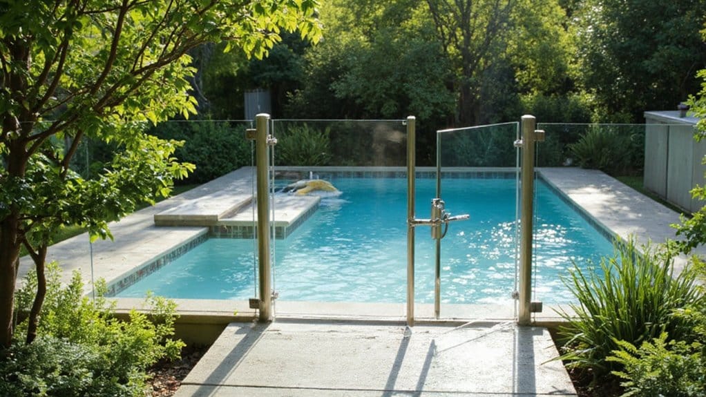 Aluminum and mesh pool fence options for residential backyard safety