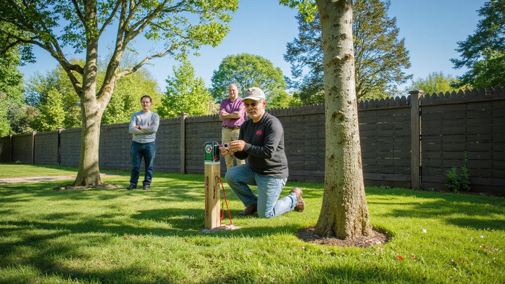 Fence installation aligned with verified property boundaries to avoid disputes