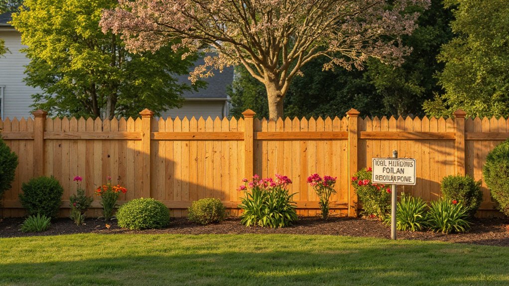 Homeowner reviewing property lines before installing backyard fence