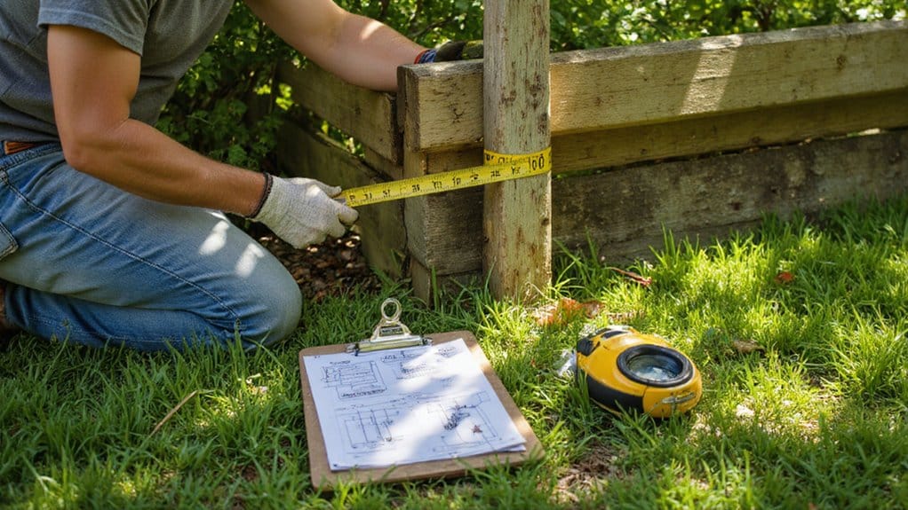Homeowner reviewing local zoning regulations before fence installation