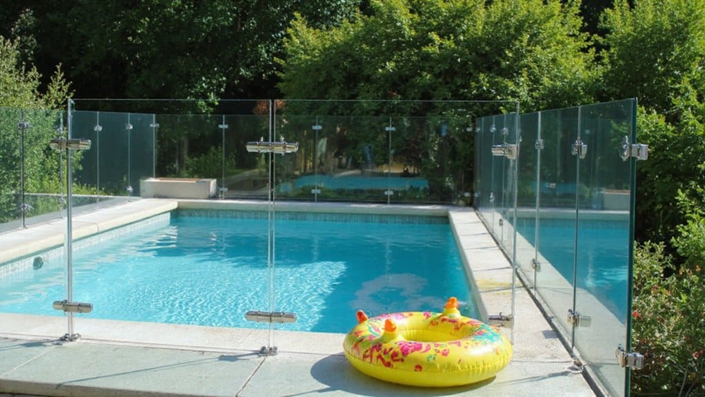 Self closing and self latching gate installed on a pool safety fence