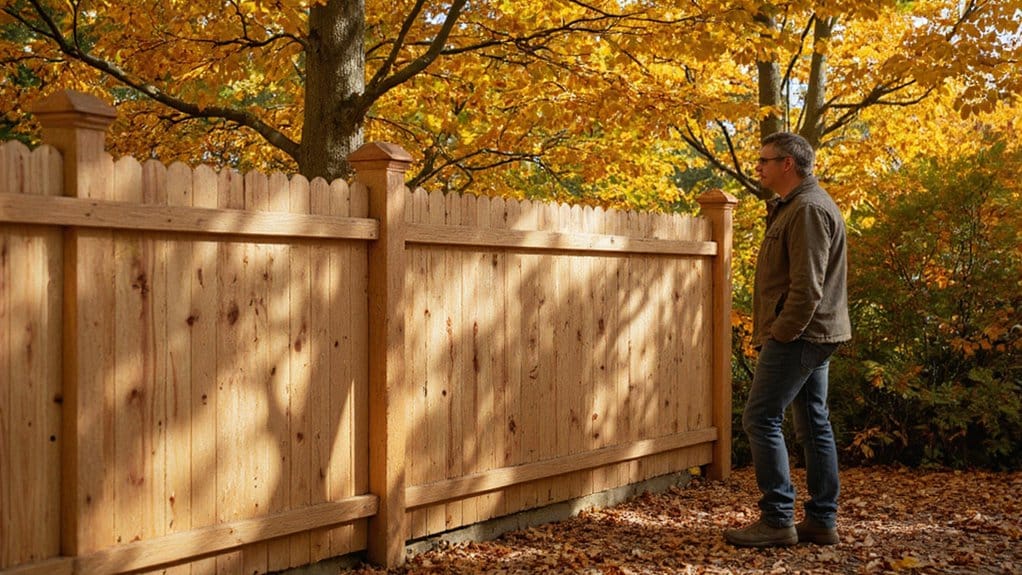 Rain and muddy ground affecting residential fence installation process