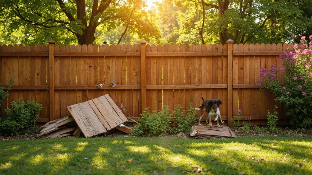 newly installed residential fence improving privacy security and curb appeal