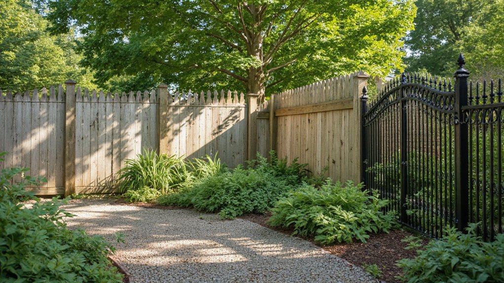Homeowner evaluating fence materials based on environment and budget considerations.
