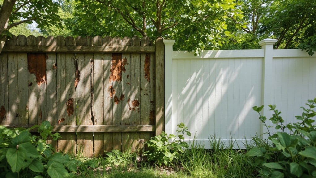 different types of residential fences including wood vinyl and metal options