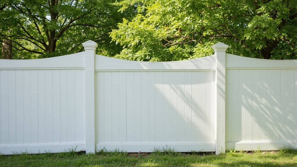 White vinyl fence panel showing long lasting durability and low maintenance benefits.