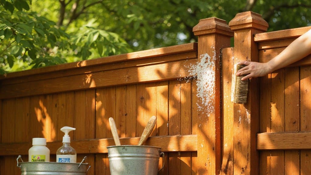Cleaning different fence materials including wood, vinyl, and metal surfaces