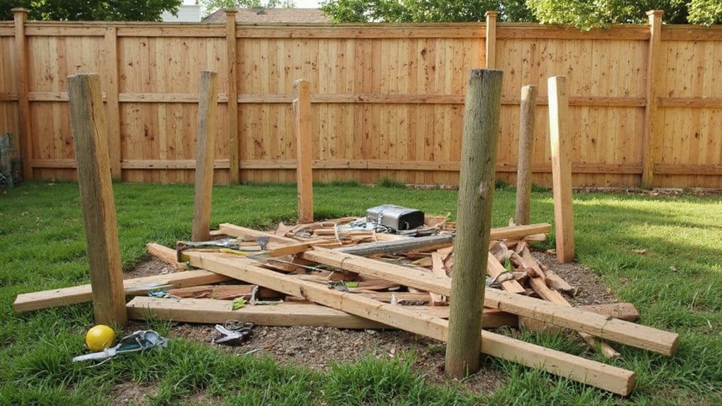 Fence installation layout planning showing common mistakes in spacing and alignment