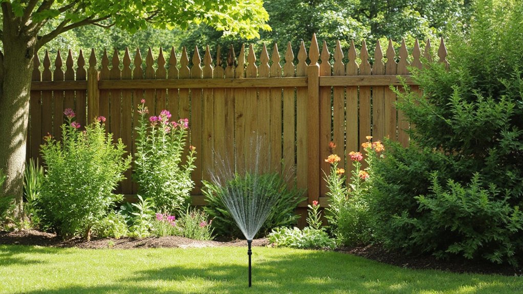 Natural deer deterrent methods used around a backyard garden