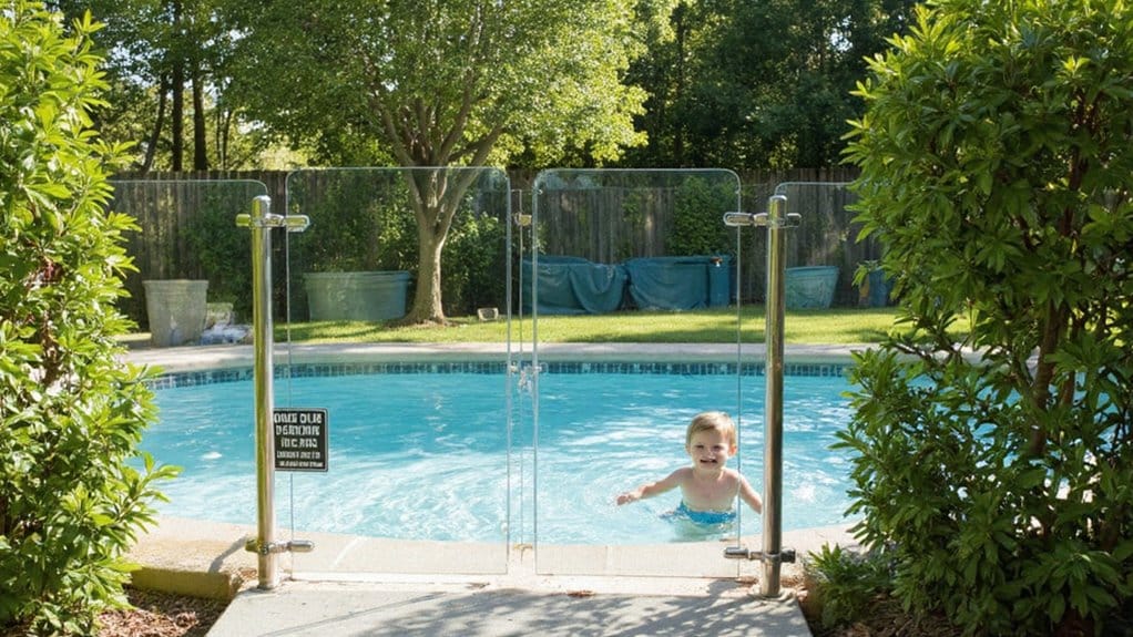 Residential pool fence designed to meet local pool safety regulations and fencing requirements