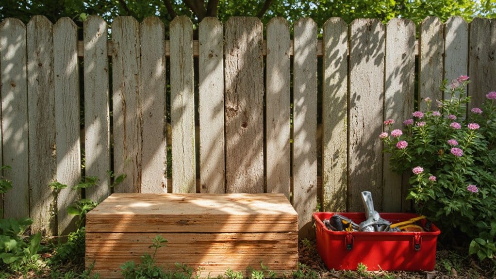 Wood, vinyl, and metal fencing materials used for fence repair and replacement projects