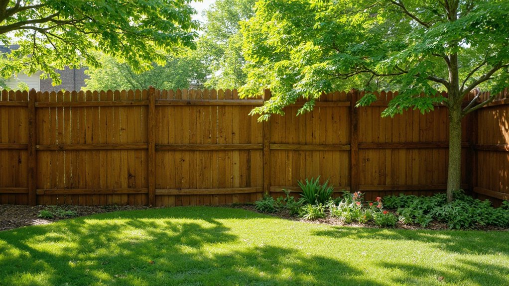 Backyard fence with the recommended height for improving child safety