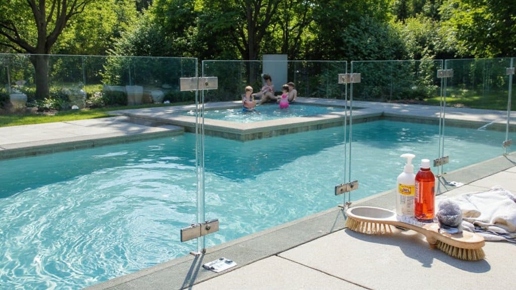 Cleaning and inspecting a pool fence to keep it safe and in good condition