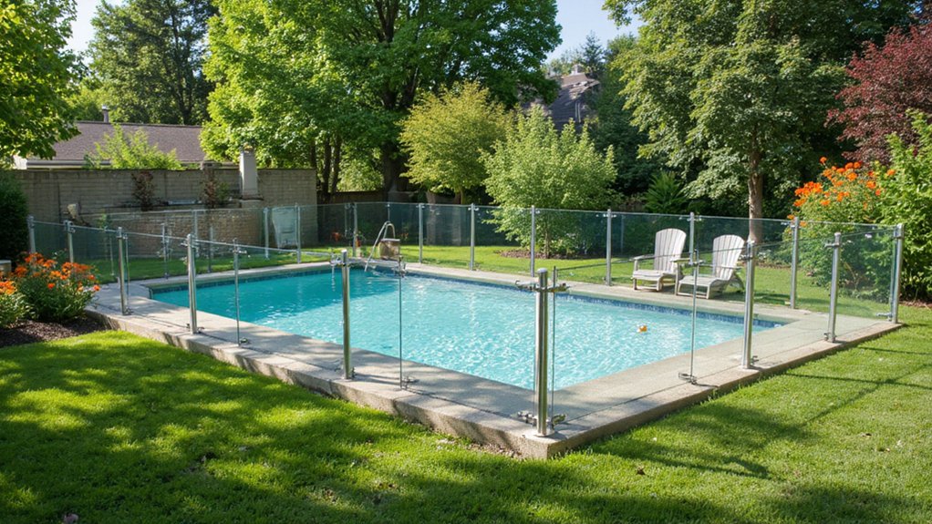 Residential pool fence built to meet local pool fencing safety regulations