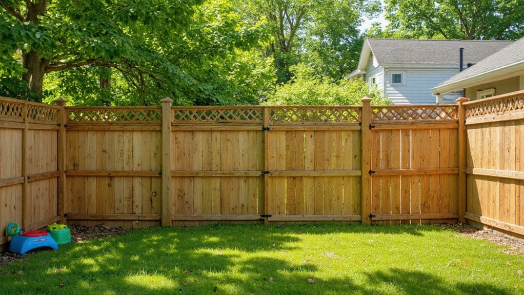 Proper installation of a backyard fence to create a secure outdoor space for children