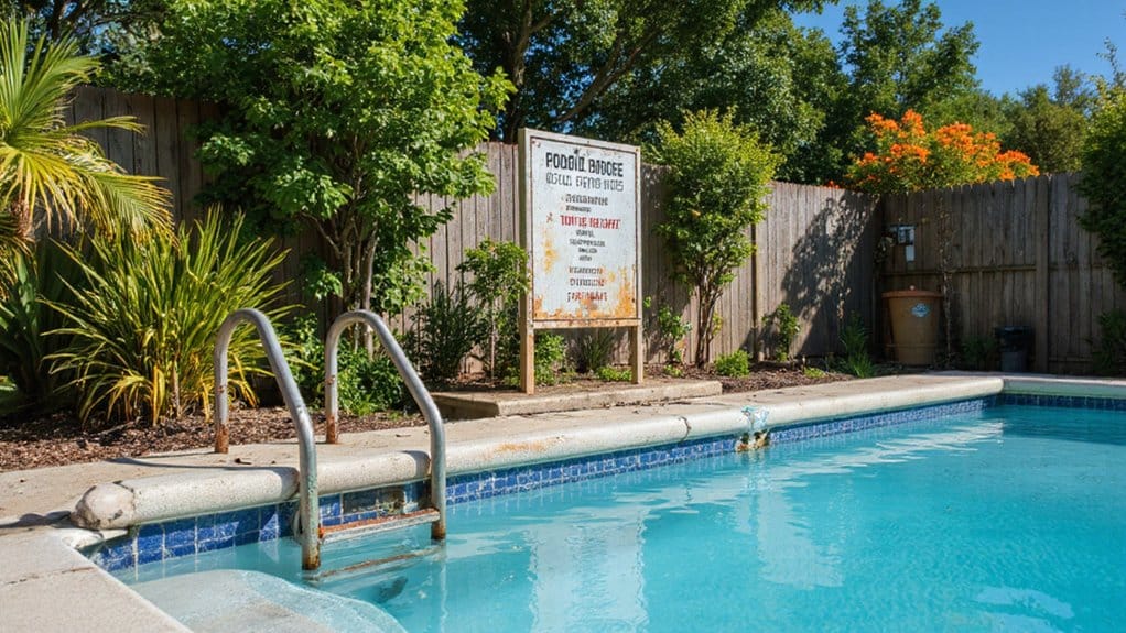 Pool safety regulations including fencing and secure gates