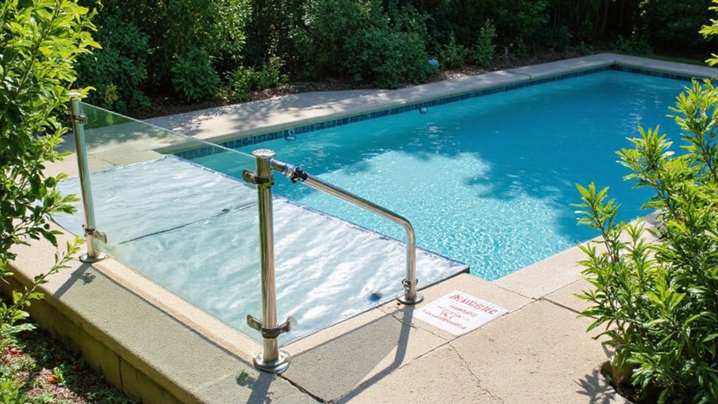 Pool safety fence and cover requirements for a residential swimming pool