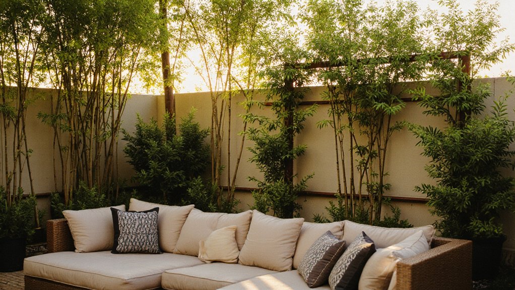 Private backyard with an open and naturally lit outdoor space