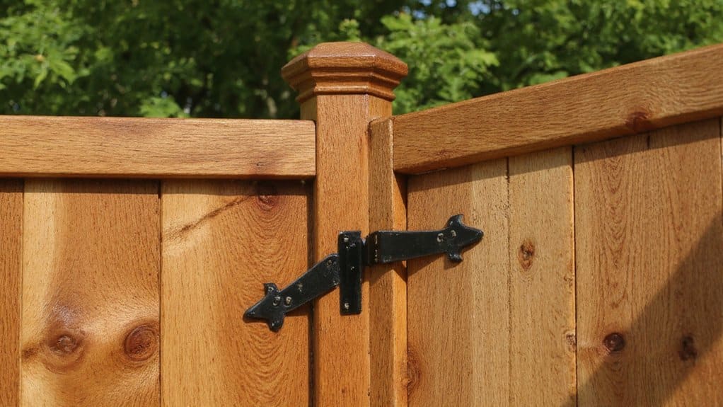 Detailed wood fence craftsmanship showing precise construction and design
