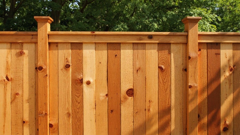 Quality craftsmanship and construction of a wood fence