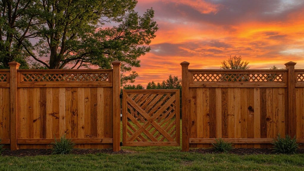 Wood fence design combining privacy, functionality, and appearance